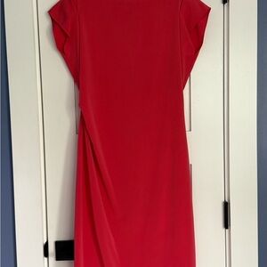 Elie Tahari Vibrant Poppy-colored Midi Dress